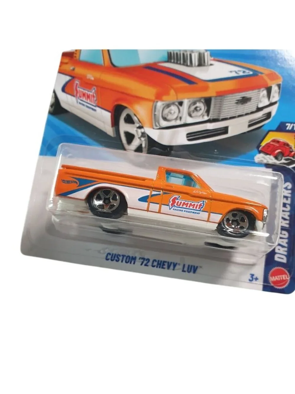 Hot Wheels Custom 72 Chevy Luv Orange Drag Racers Collector Diecast 127 250 New